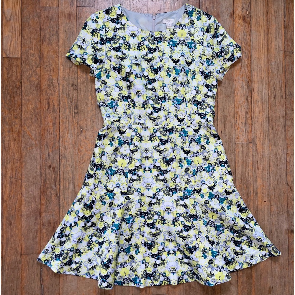 J. Crew Floral Printed Flared Dress ~ sz 4